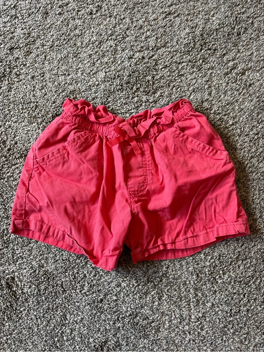 Gymboree Coral Pink High-Waist Paperbag Shorts